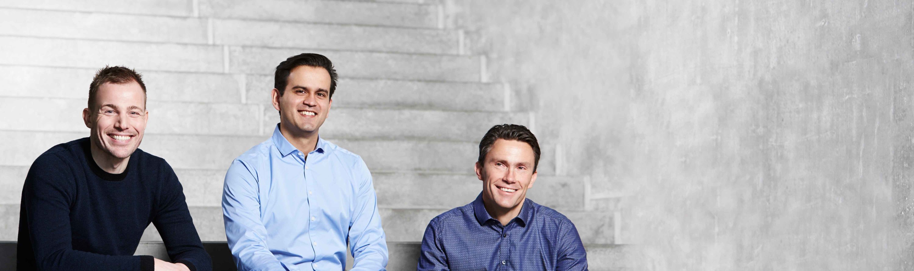 Stifterne af Falcon Invest & Falcon Fondsmæglerselskab - Rasmus Sommerskov, René Engell, Thomas Knudsen